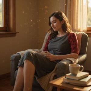 LuLaRoe Julia Gray Dress with Red Patterned Sleeves (S)